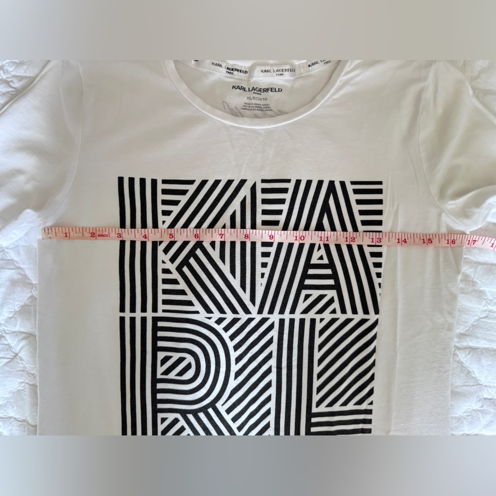 Karl Lagerfeld White T-shirt in XS - Picture 7 of 7